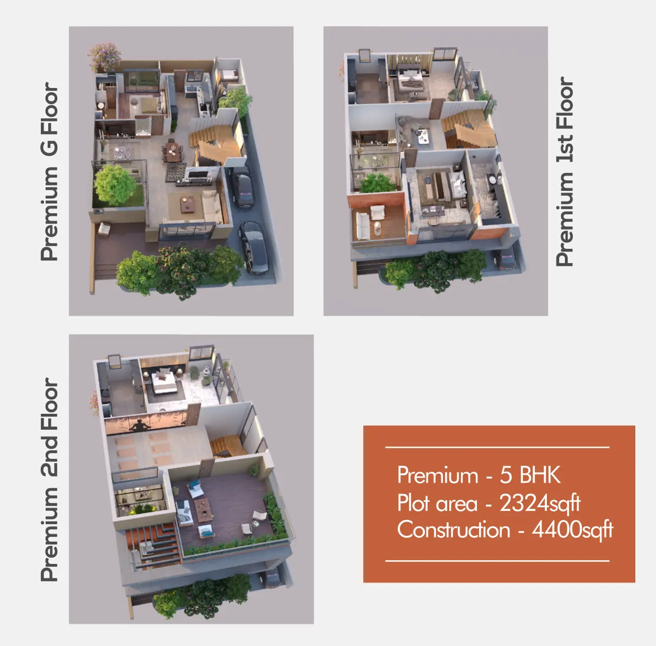 5 BHK Isometric Layout